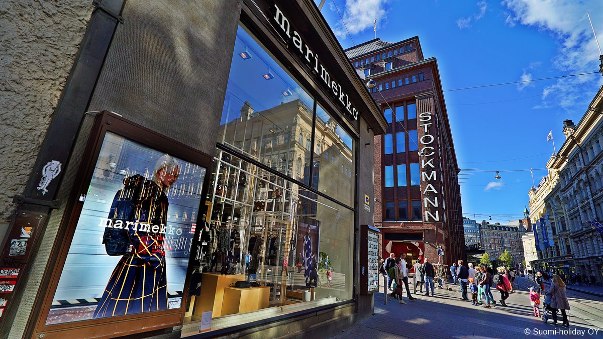 Aleksanterinkatu Finnish brand shops